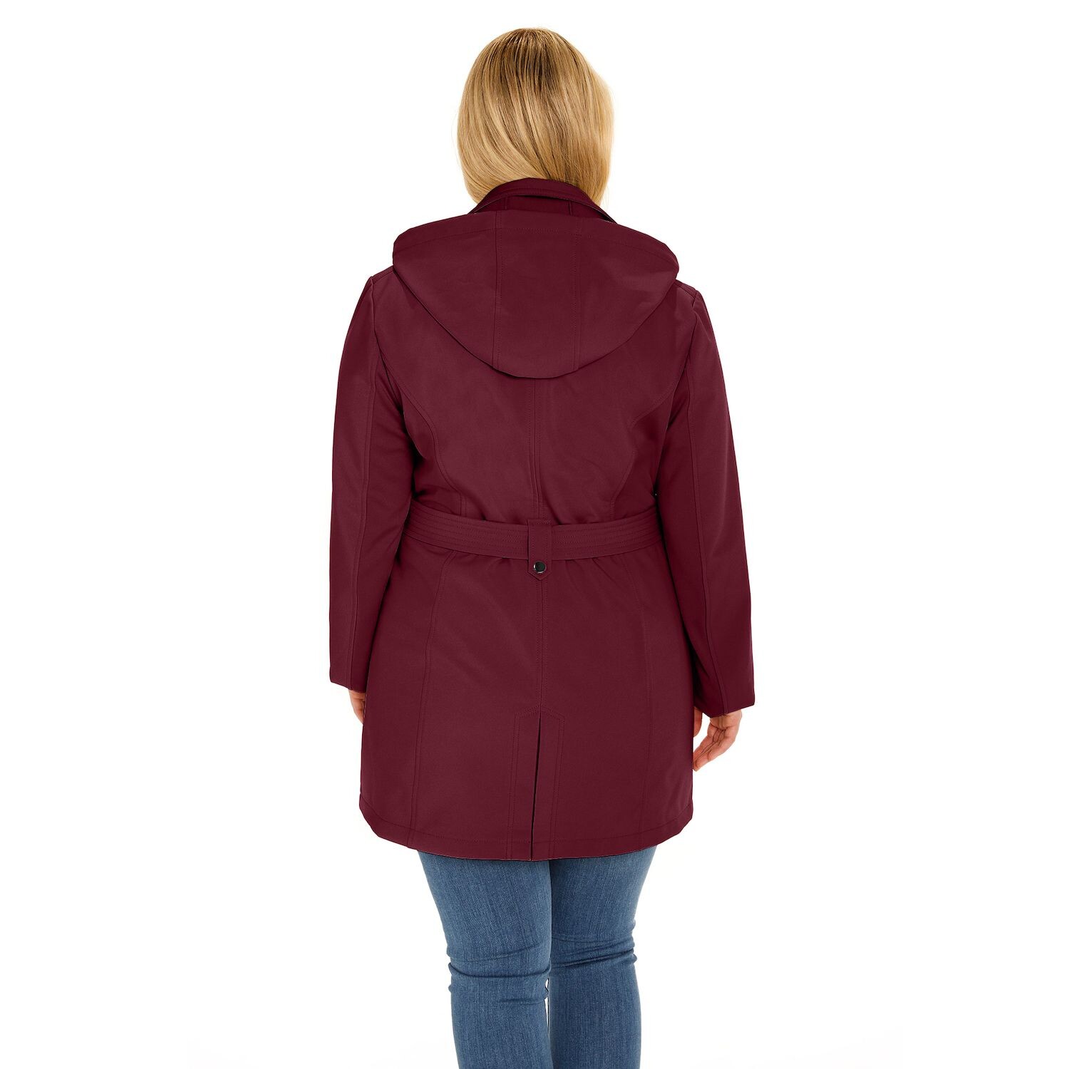 

Двубортная куртка Soft Shell с капюшоном больших размеров Sebby Collection