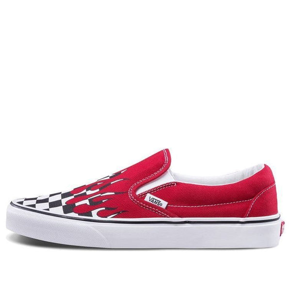 

Кроссовки slip-on 'checker flame' Vans, красный