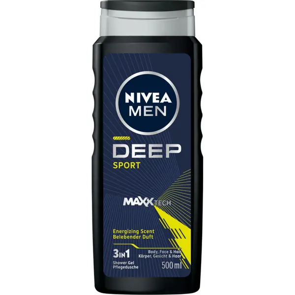 Гель для душа 3в1 для мужчин, 500 мл Nivea Men deep sport