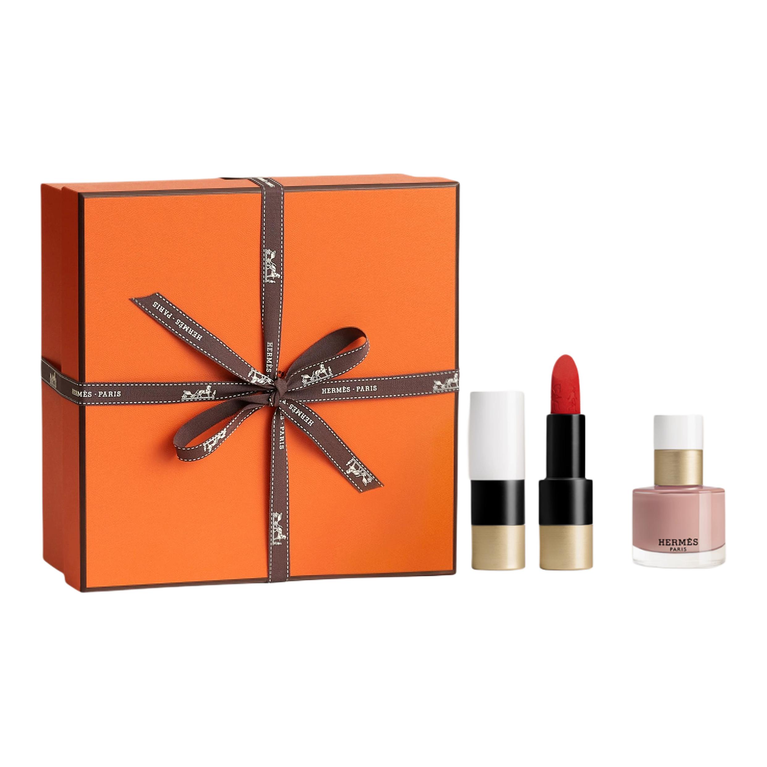 

Набор косметики для макияжа: помада и лак для ногтей Natural Complexion 3,5 г + 15 мл HERMES