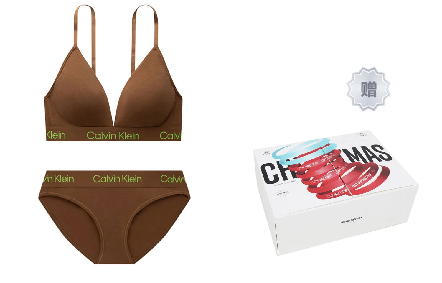 Комплект нижнего белья modern gravity Calvin Klein, Clothing Sets (Coffee Brown) — фото 3