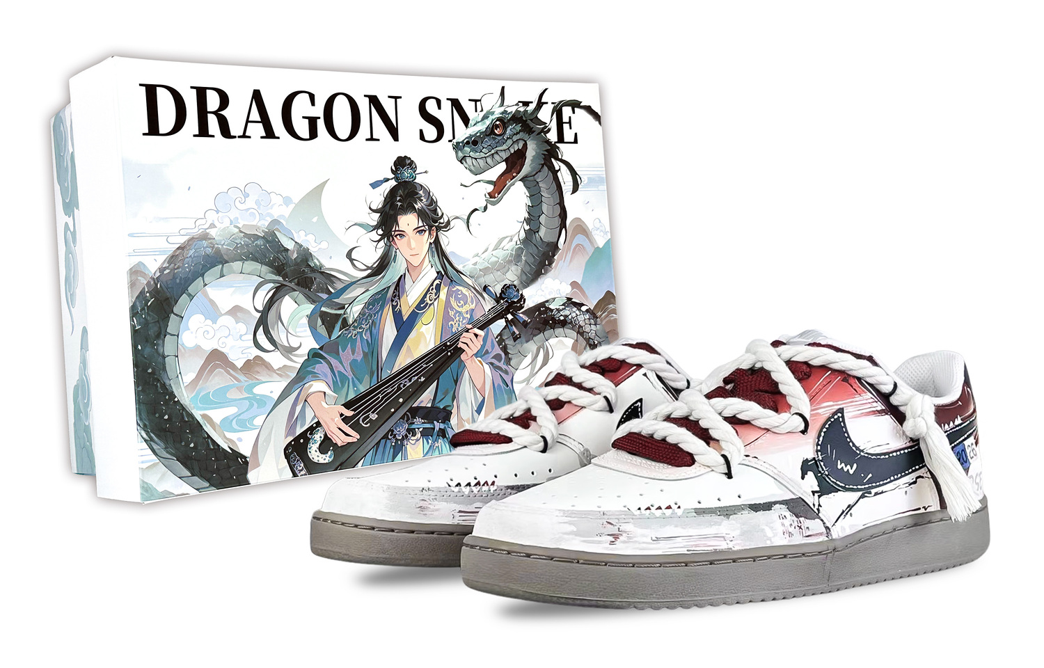 

Court Vision Fairyland, A Critical Moment, специальная упаковка, износостойкие низкие скейтбордные кроссовки унисекс Nike, белый серый красный