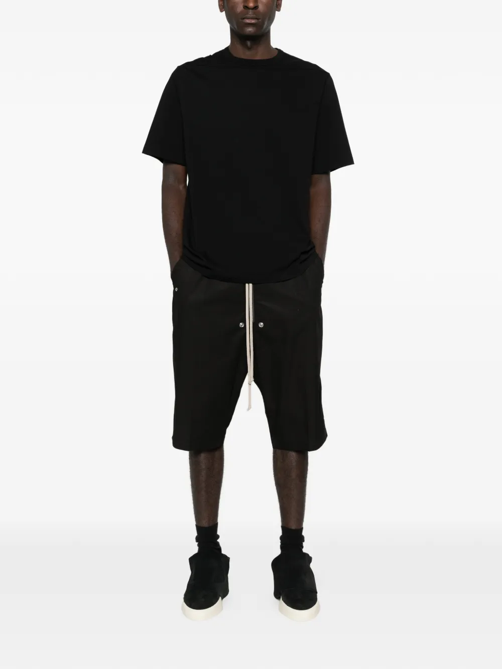 Шорты Bela Pods на кулиске Rick Owens, черный — фото 2
