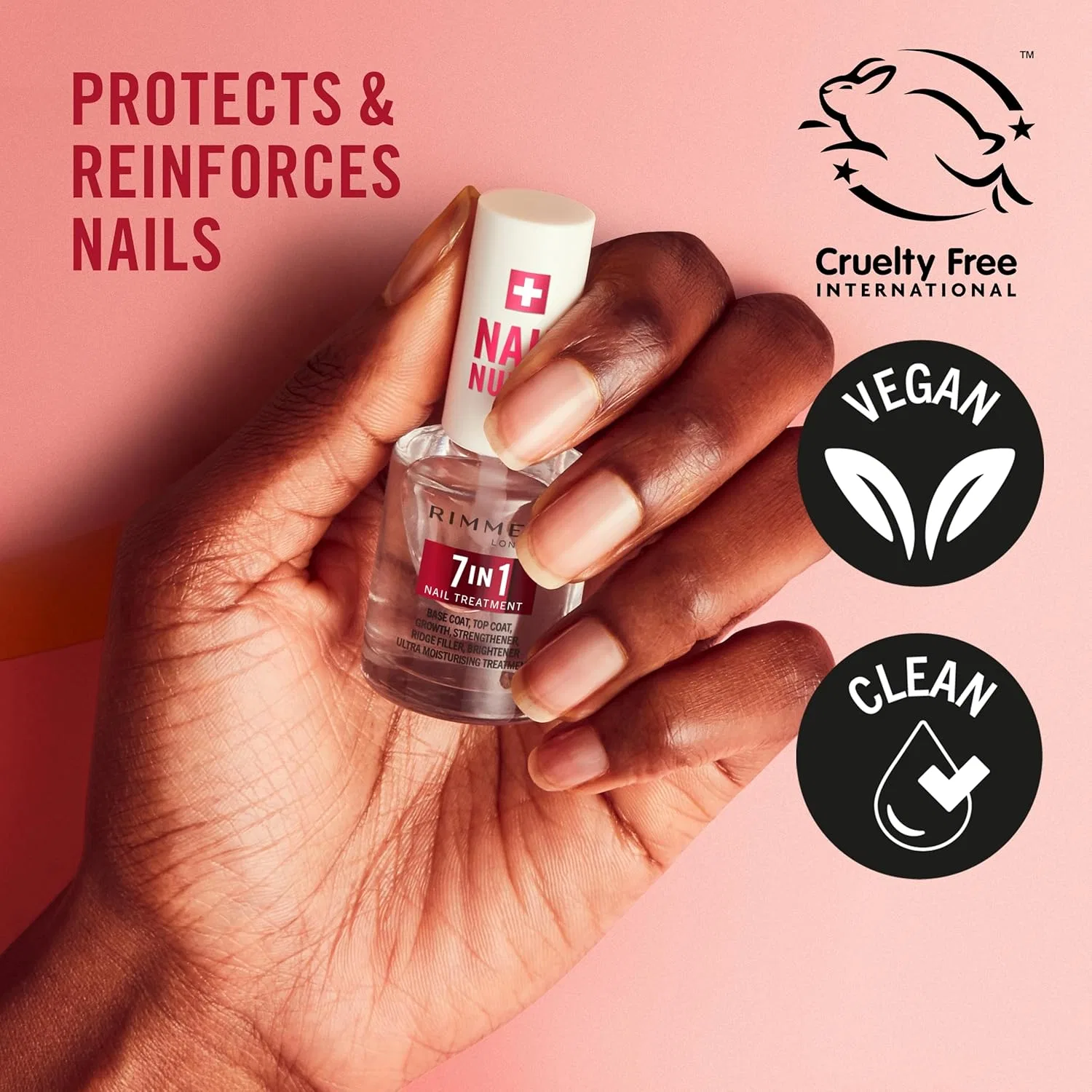 Многофункциональное базовое и верхнее покрытие для ногтей «7 в 1» от Rimmel London Rimmel — фото 4
