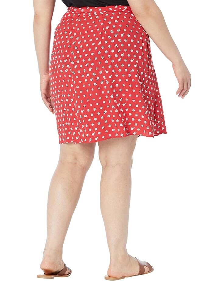 

Юбка Madewell Plus Wrap Mini Skirt in Bandana Flower, цвет Bandana Red