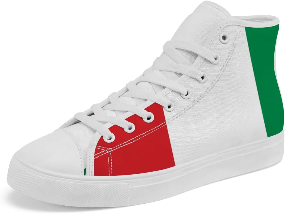 

Кеды Chebing с флагом Италии, высокие кроссовки из канвы для женщин и мужчин, белый