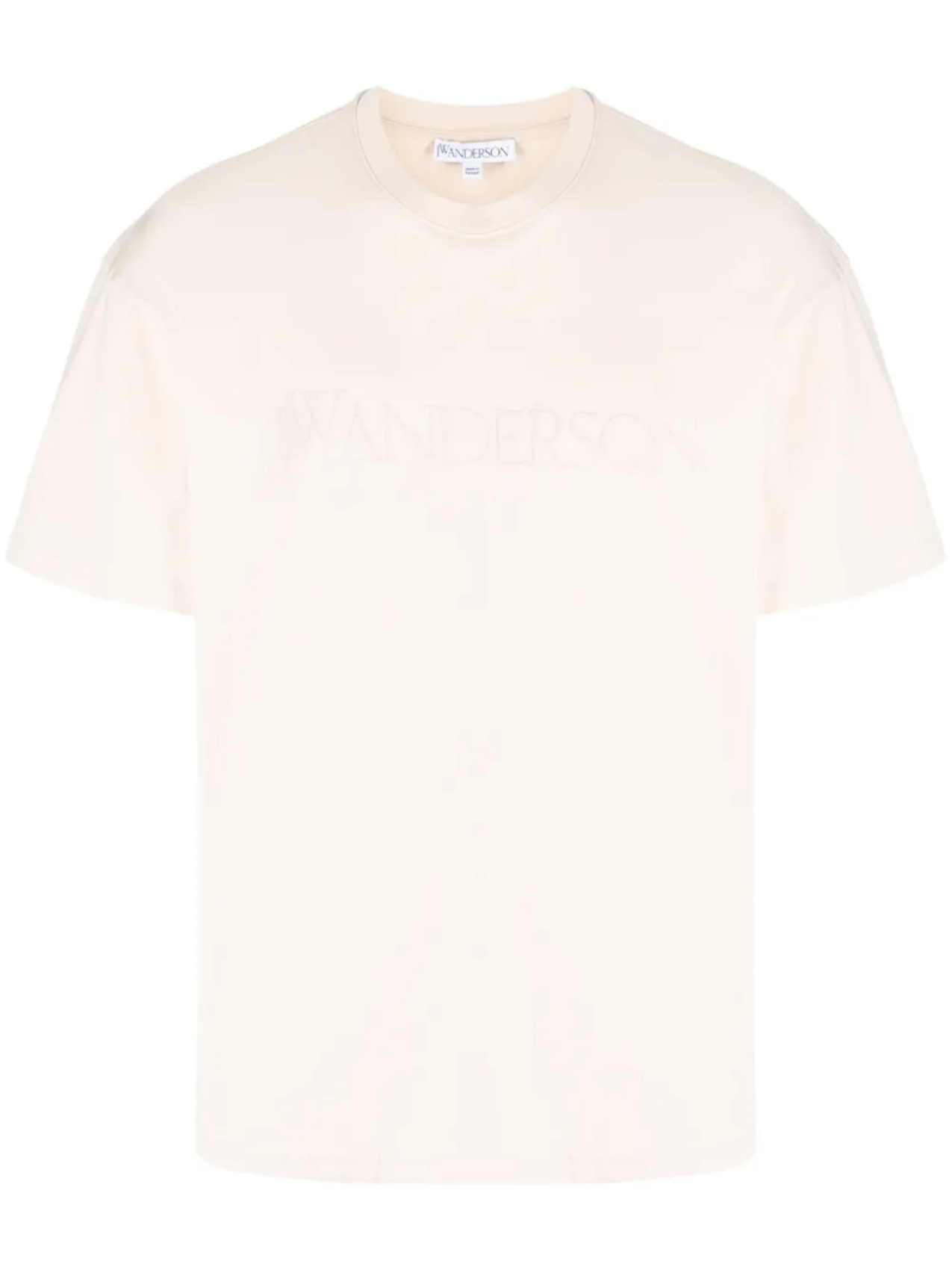

JW Anderson футболка с круглым вырезом и тисненым логотипом, нейтральный