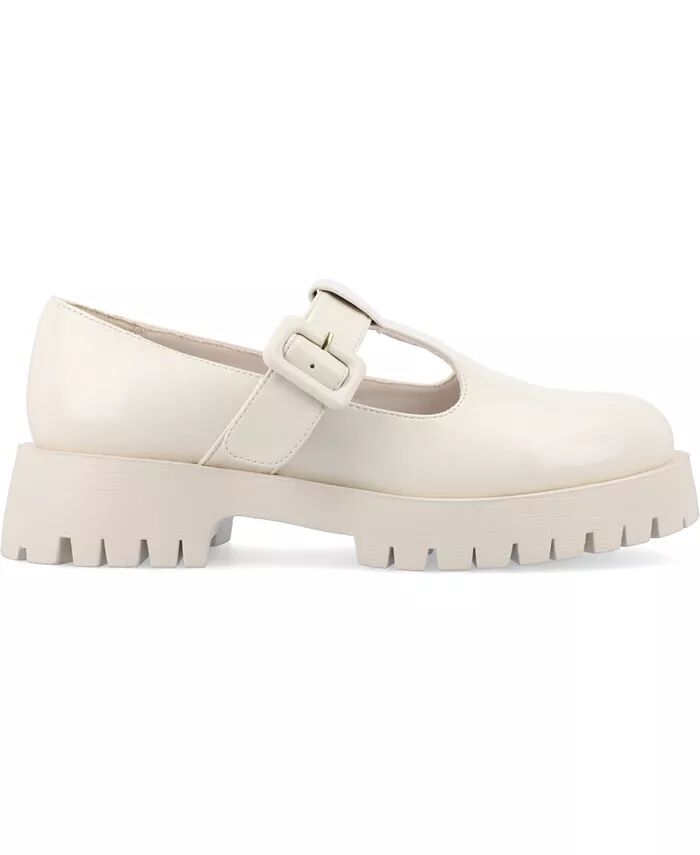 Женские туфли-лодочки Suvi Treaded Sole Mary Jane Flats Journee Collection, коричневый/бежевый — фото 2