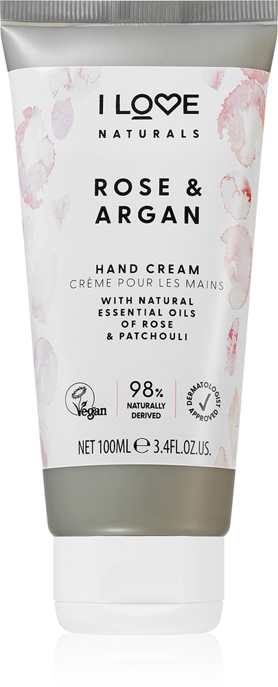 

Увлажняющий крем для рук Naturals Rose & Argan с ароматом розы I Love, 100 мл