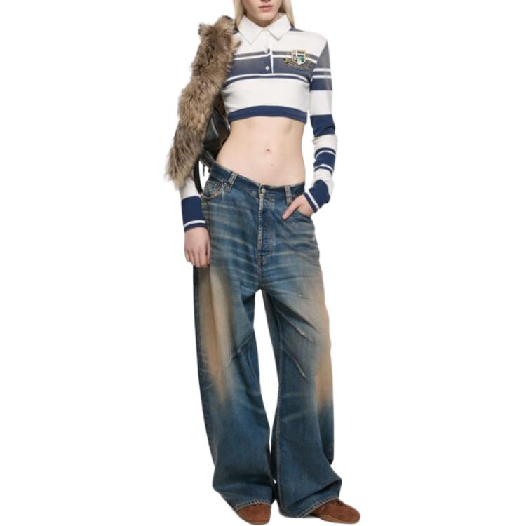 Сверхширокие джинсы Super Baggy Fit Acne Studios, индиго — фото 4