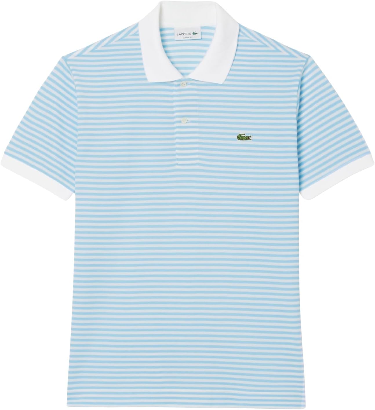 

Lacoste мужская короткий рукав классический фасон поло в полоску, White/Overview, Белый, Lacoste мужская короткий рукав классический фасон поло в полоску, White/Overview