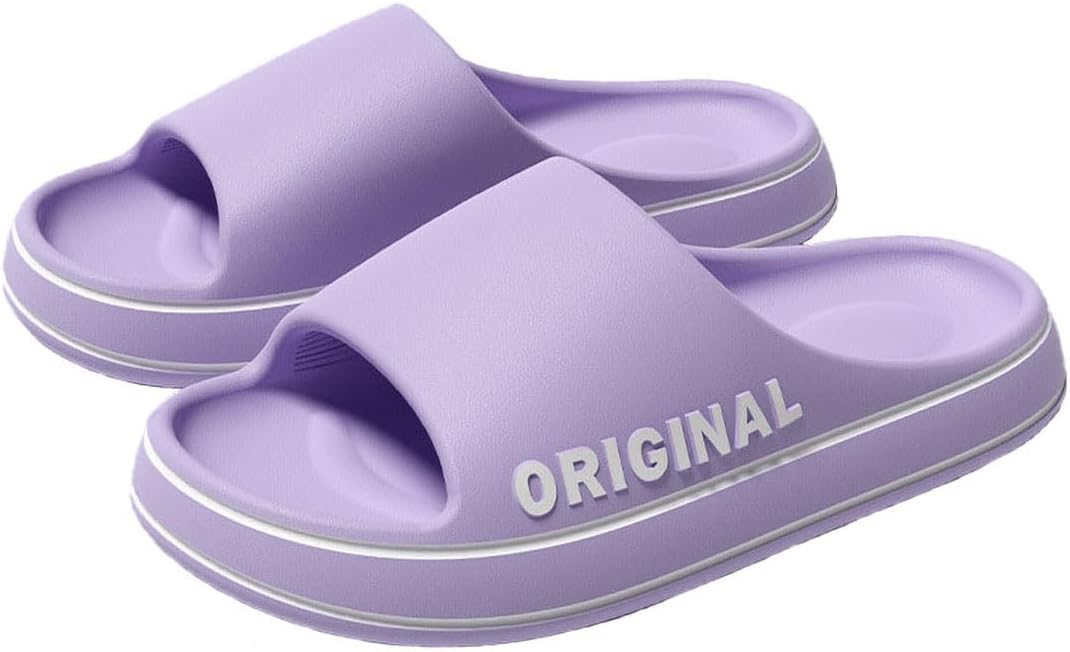 

Сандалии-шлепанцы SMIUPIN унисекс для взрослых, мягкие тапочки для душа, нескользящие домашние тапочки, легкие тапочки для бассейна, фиолетовый