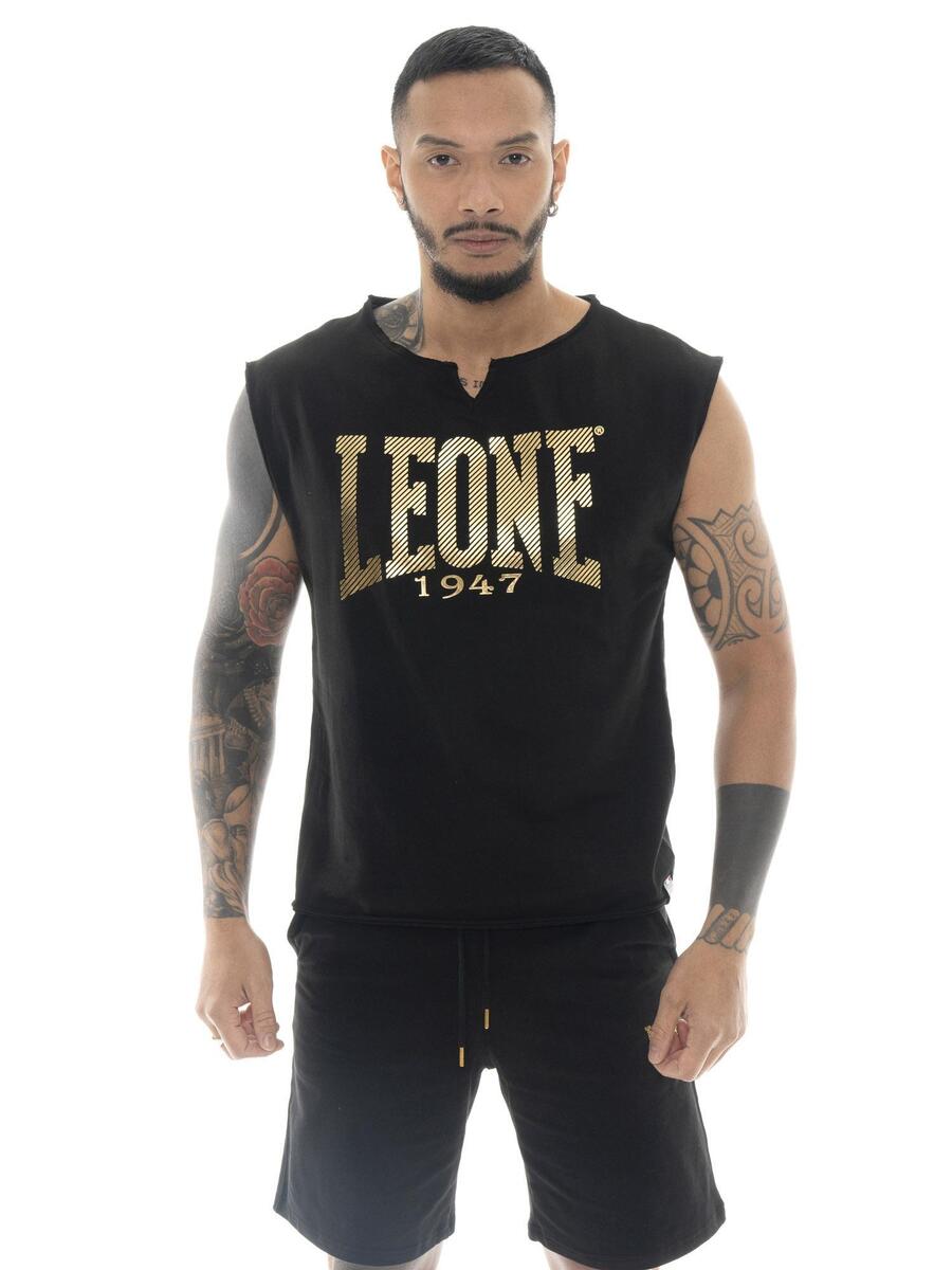 

LEONE 1947 APPAREL Мужская футболка без рукавов из эластичного хлопка от Leone Stripe Gold
