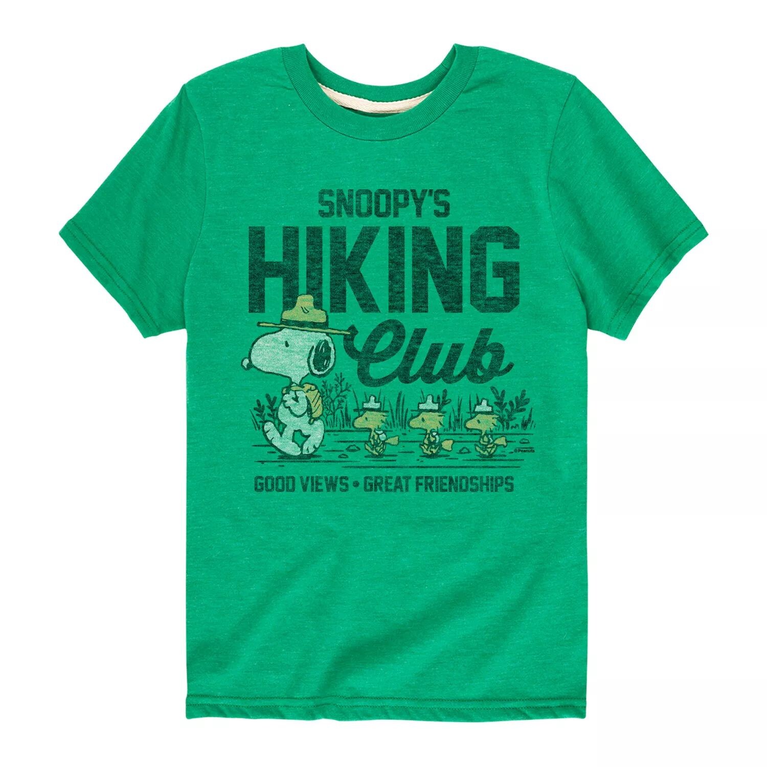 

Футболка с рисунком Snoopys Hiking Club для мальчиков 8–20 лет Licensed Character, зеленый