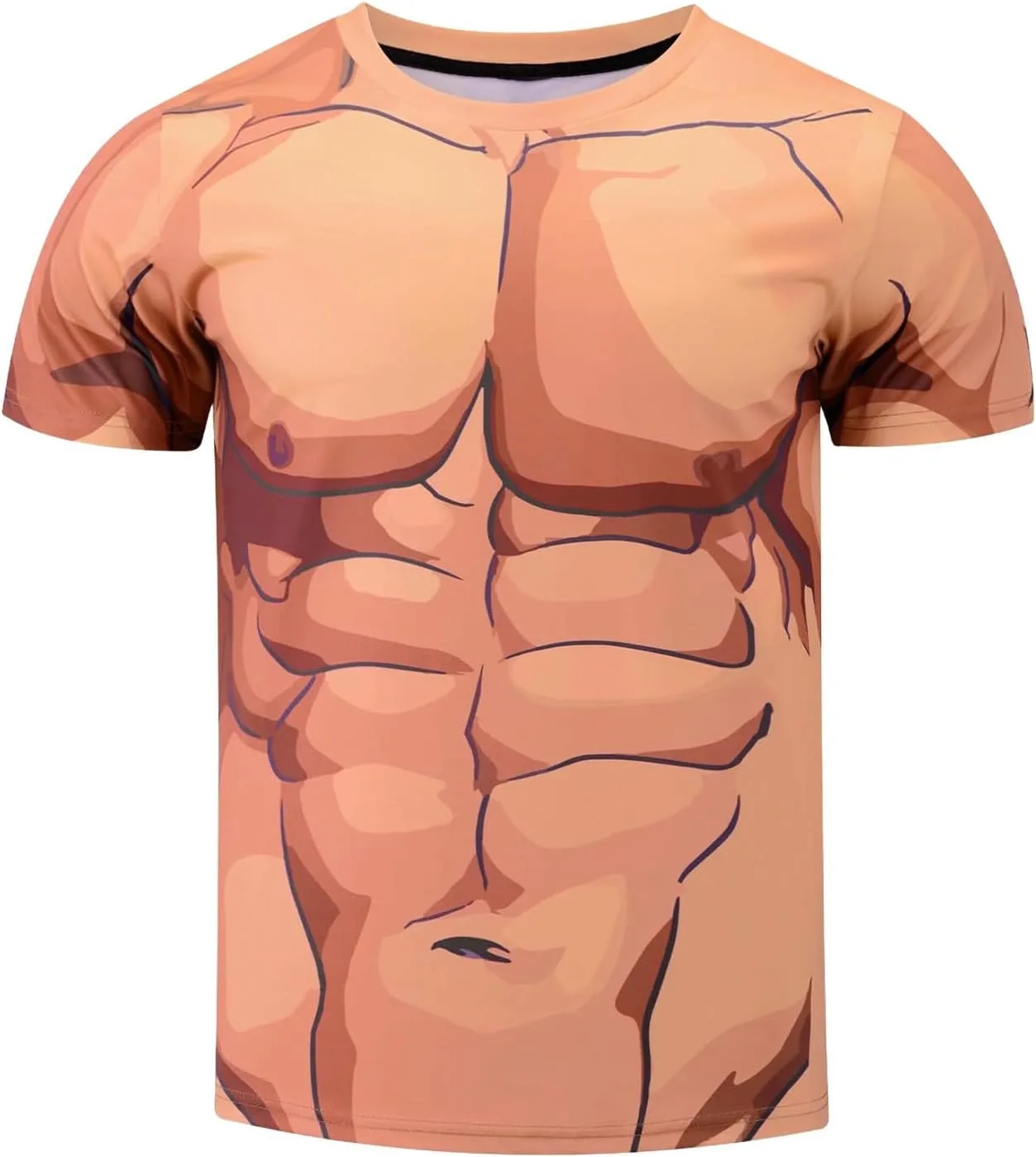 

Футболка мужская 3D Muscle Printed, короткий рукав, Plus Size