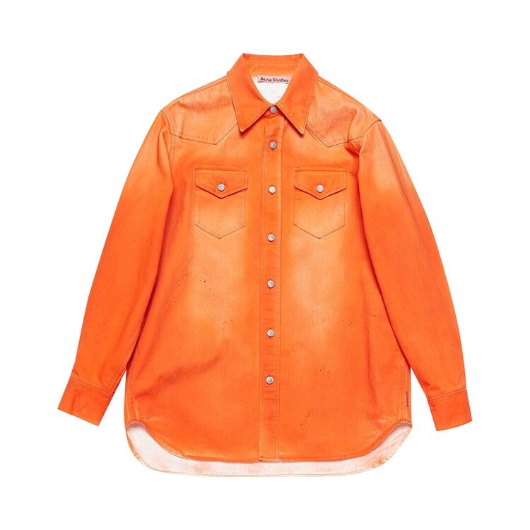 

Рубашка Acne Studios Denim Long-Sleeve Shirt, оранжевый