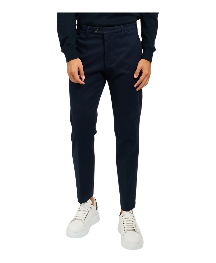 

Элегантные синие брюки с регулируемым поясом Michael Coal, синий