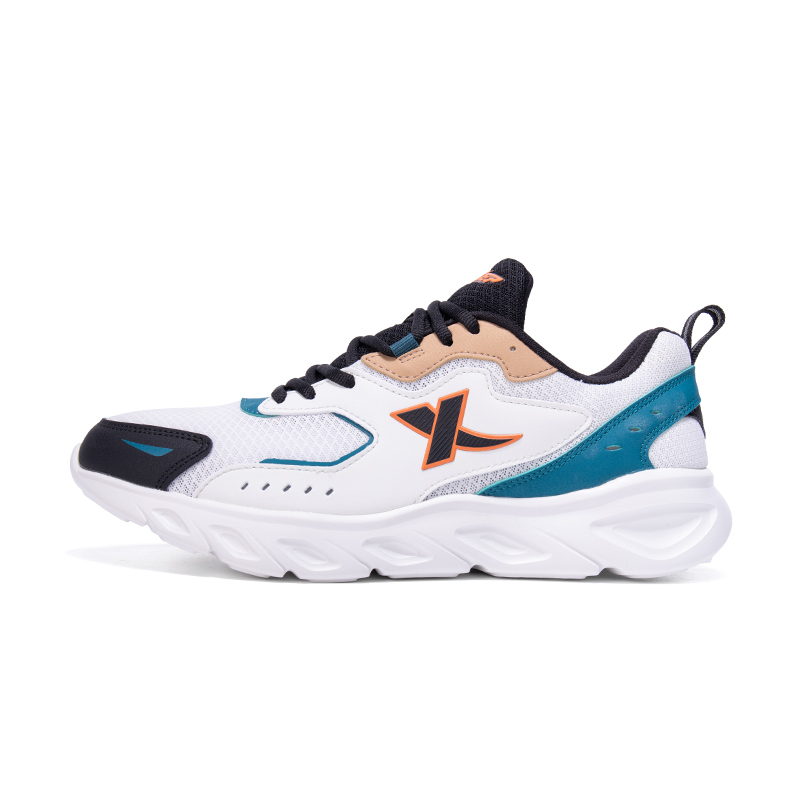 

Прочные дышащие низкие кроссовки мужские бело-сине-черные XTEP, Canvas White/Duck Blue/Black