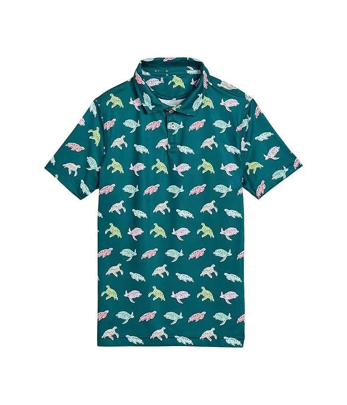 Рубашка с черепахами Chubbies Kids, Dark Teal/Pattern Base
