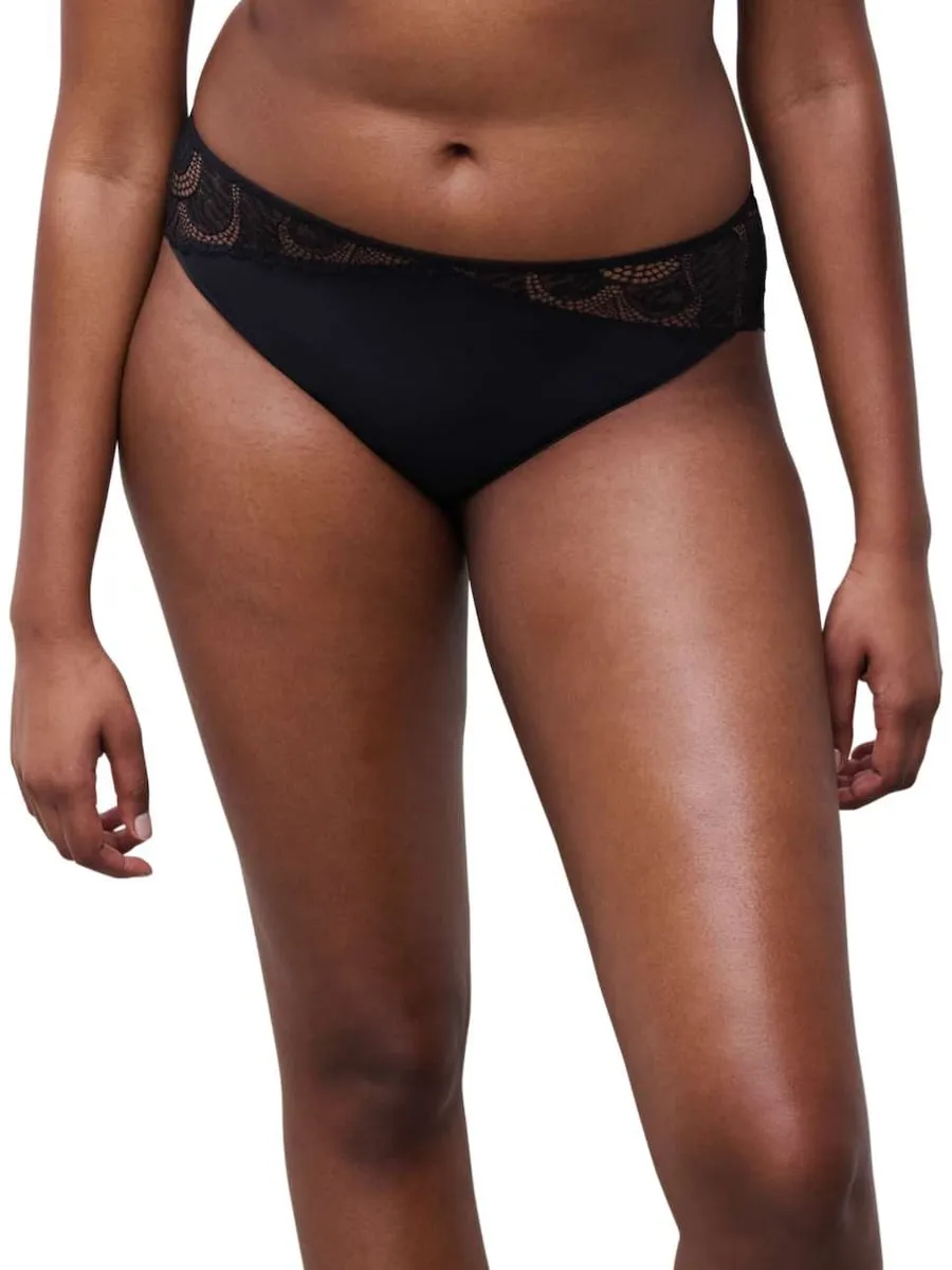 

Трусики с полным покрытием с кружевом и тюлем из линии Amor Chantelle, черный