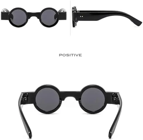 

Солнцезащитные очки в стиле ретро-панк, маленькие круглые, для женщин и мужчин, в красочной оправе, с защитой от УФ-излучения UV400 MTZJH, Transparent Champa