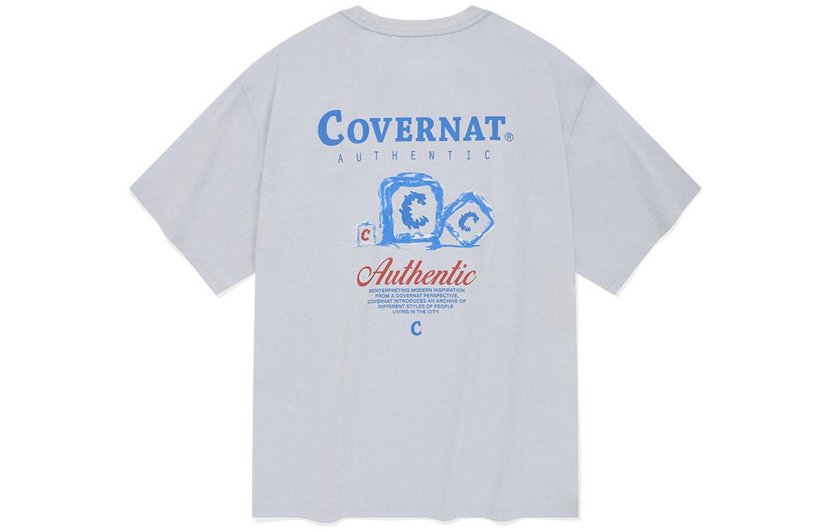 

COVERNAT Футболка унисекс светло-голубая, Синий, COVERNAT Футболка унисекс светло-голубая