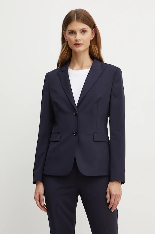 

Шерстяной жакет Boss, темно-синий