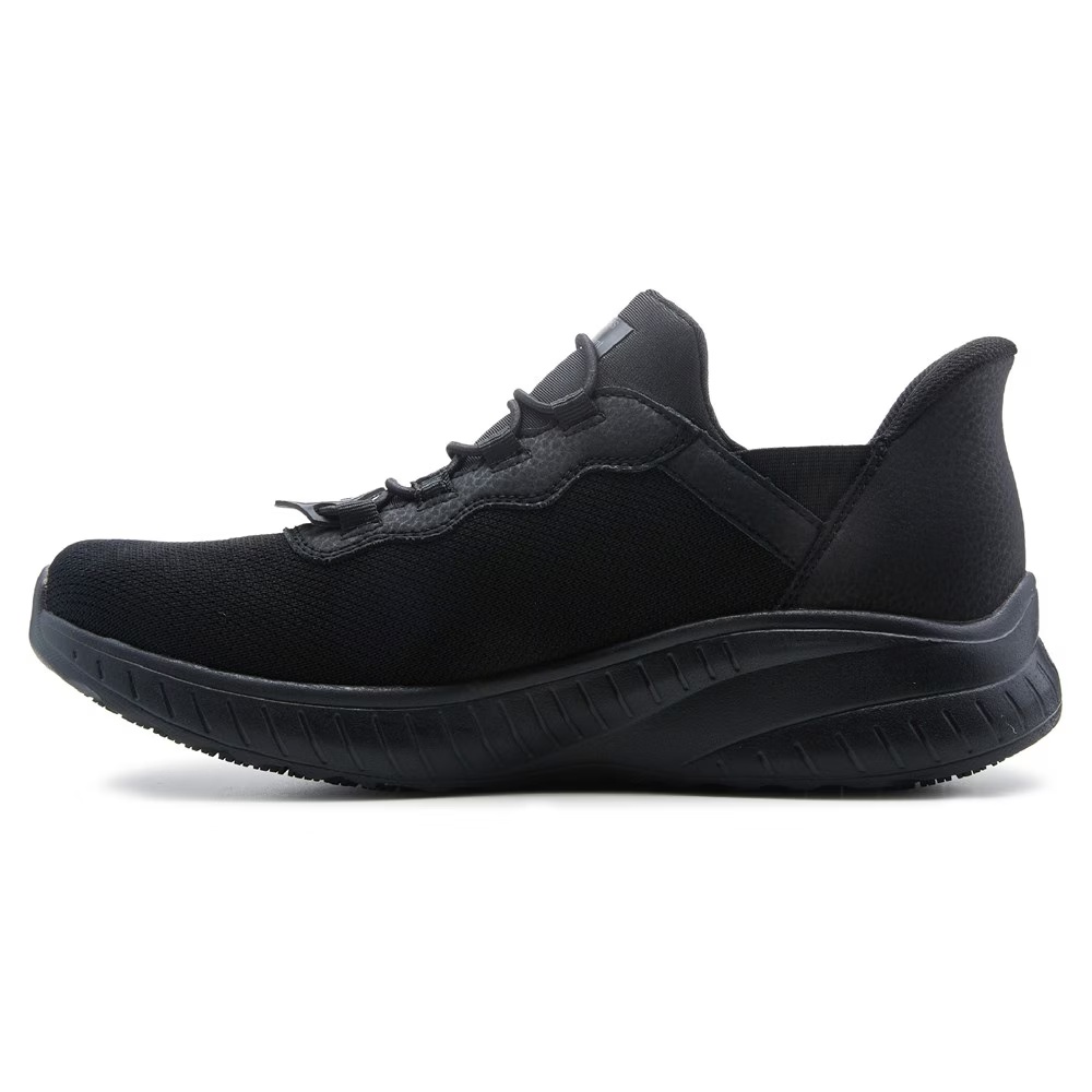 Кроссовки с широкой нескользящей подошвой Slip-Ins squad chaos Skechers Work, black — фото 3