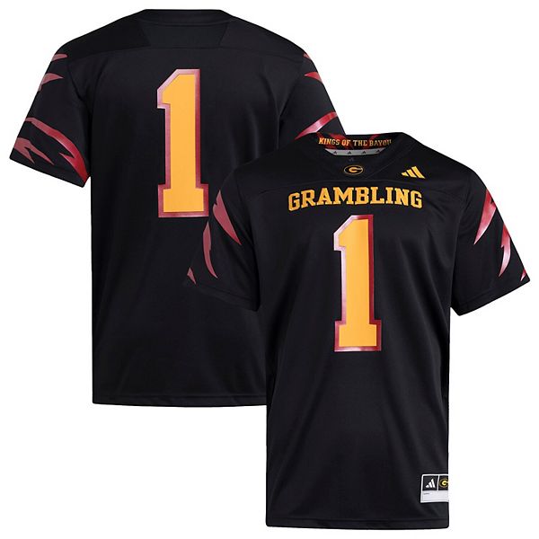 Мужская черная футболка Grambling Tigers Premier Strategy Adidas — фото 2