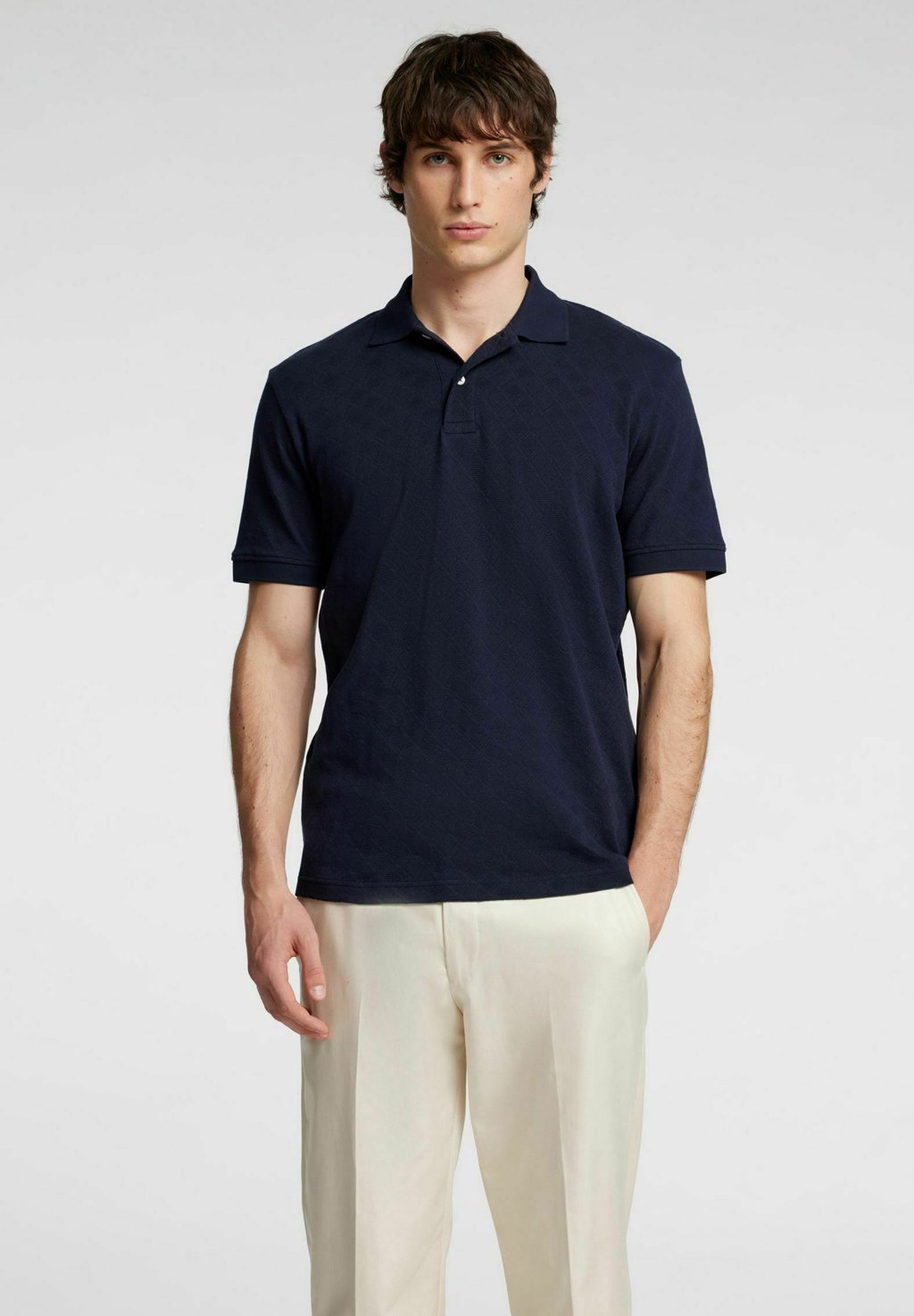 

Рубашка поло JACQUARD Selected Homme, темно-синий