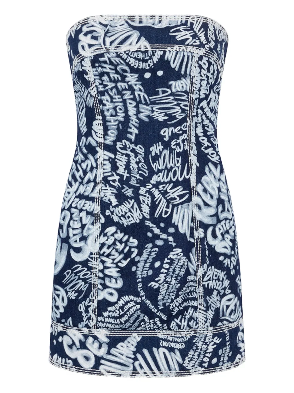 

Платье мини на молнии Dsquared2, синий