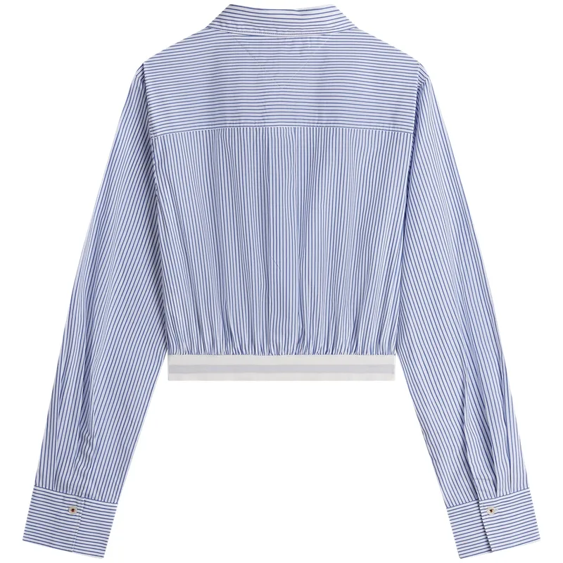 Tommy Hilfiger Футболка Women's Blue White Stripes 0Y9 Lapel Moderate Others — фото 3