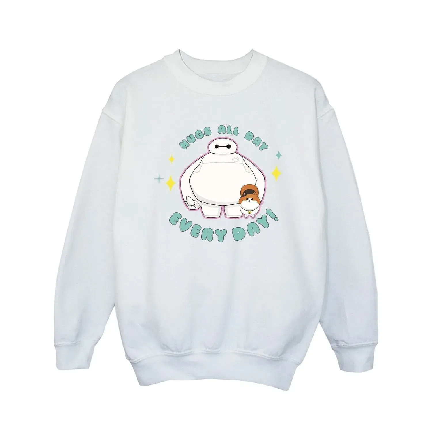 Свитшот детский с принтом Baymax Disney, белый — фото 2
