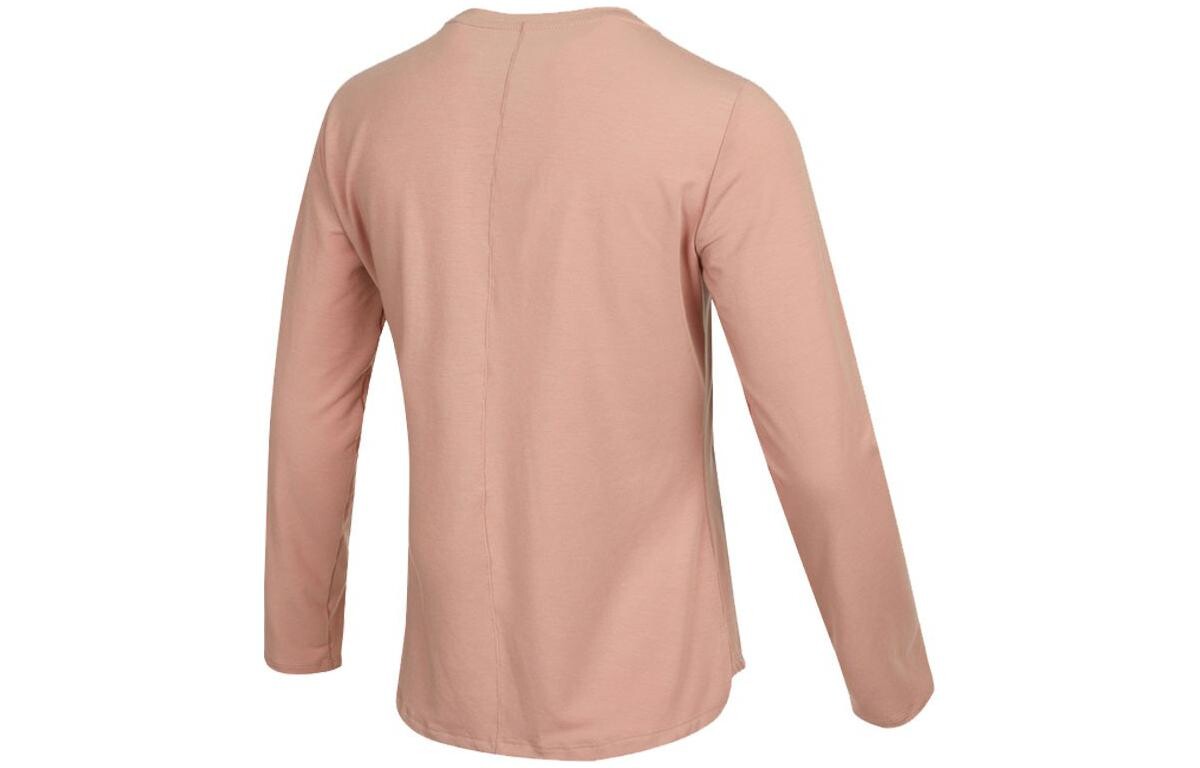 Футболка-пуловер Dri-FIT One Luxe с круглым вырезом и длинными рукавами «Rose Retro Gray» Nike — фото 2