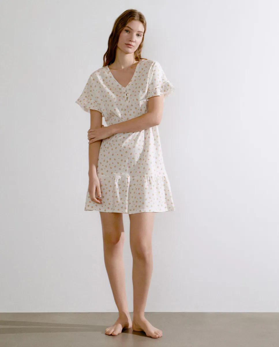 

Ночная рубашка с V-образным вырезом Énfasis, белый