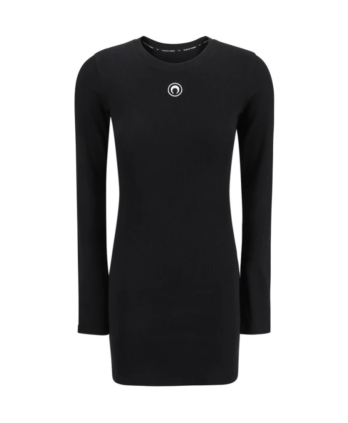 

Мини-Платье Moon из ребристого хлопка Marine Serre, черный