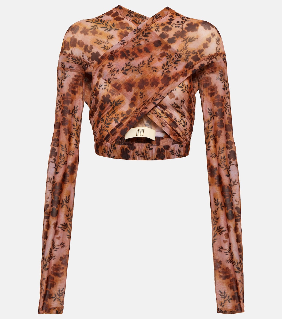 

Укороченный топ из джерси с цветочным принтом Anti Cross Over KNWLS, Chain Florals