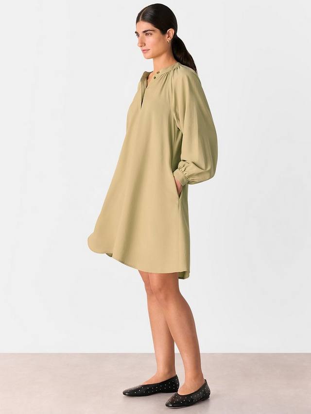 

Объемное присборенное платье Whistles, цвет Sage Green