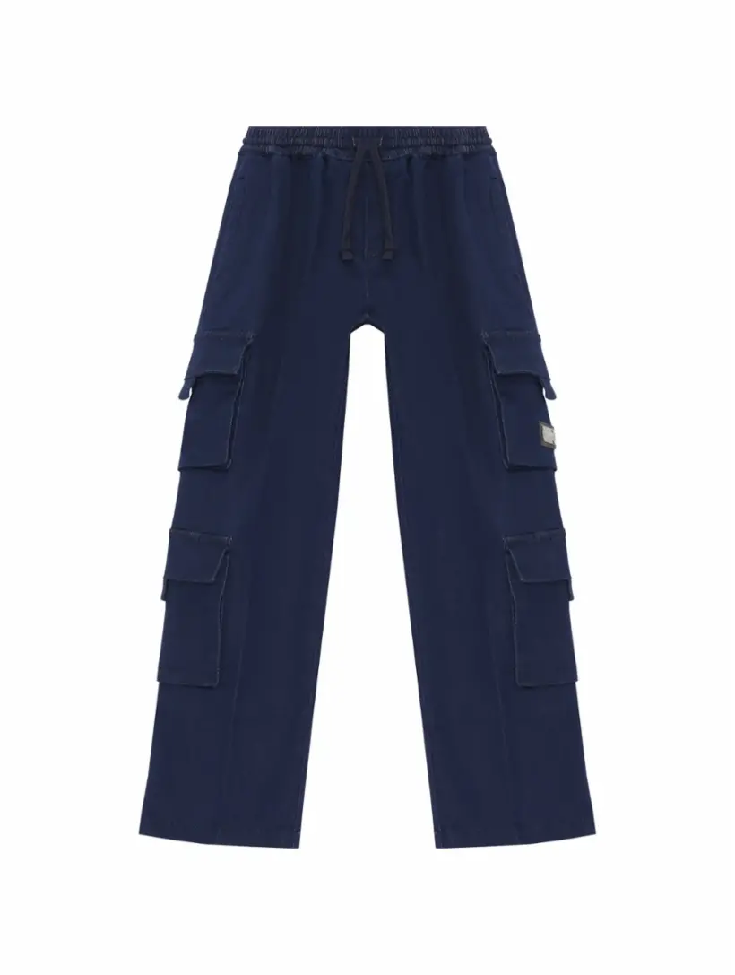 

Хлопковые брюки карго Dolce&Gabbana, тёмно-синий