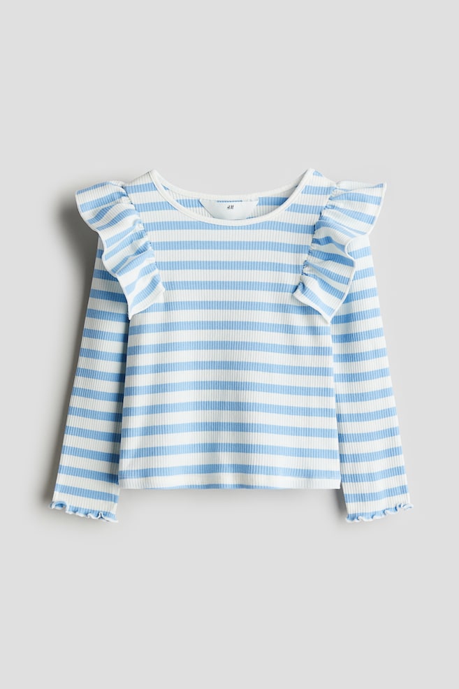 

Рубашка из хлопкового джерси с воланами H&M, мультиколор