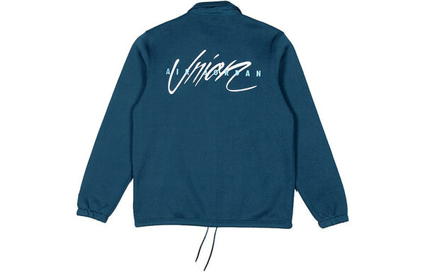 Куртка Air Jordan x Union LA Crossover Embroidered Logo lapel Coach Jacket Asia Edition Navy Blue, синий — фото 2