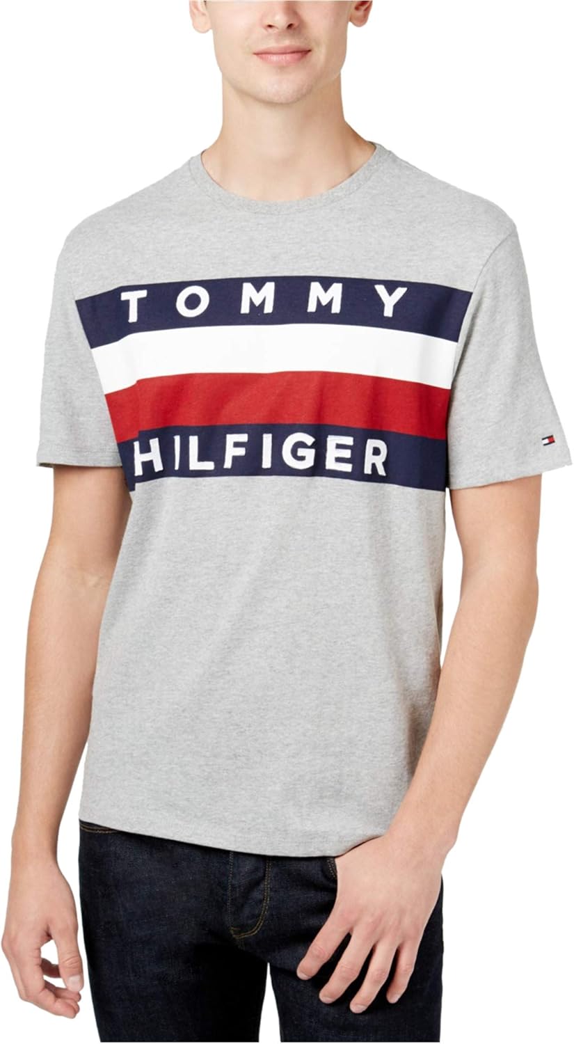 

Мужская футболка Tommy Hilfiger Big and Tall Flag Logo, Grey Heather, Серый, Мужская футболка Tommy Hilfiger Big and Tall Flag Logo, Grey Heather