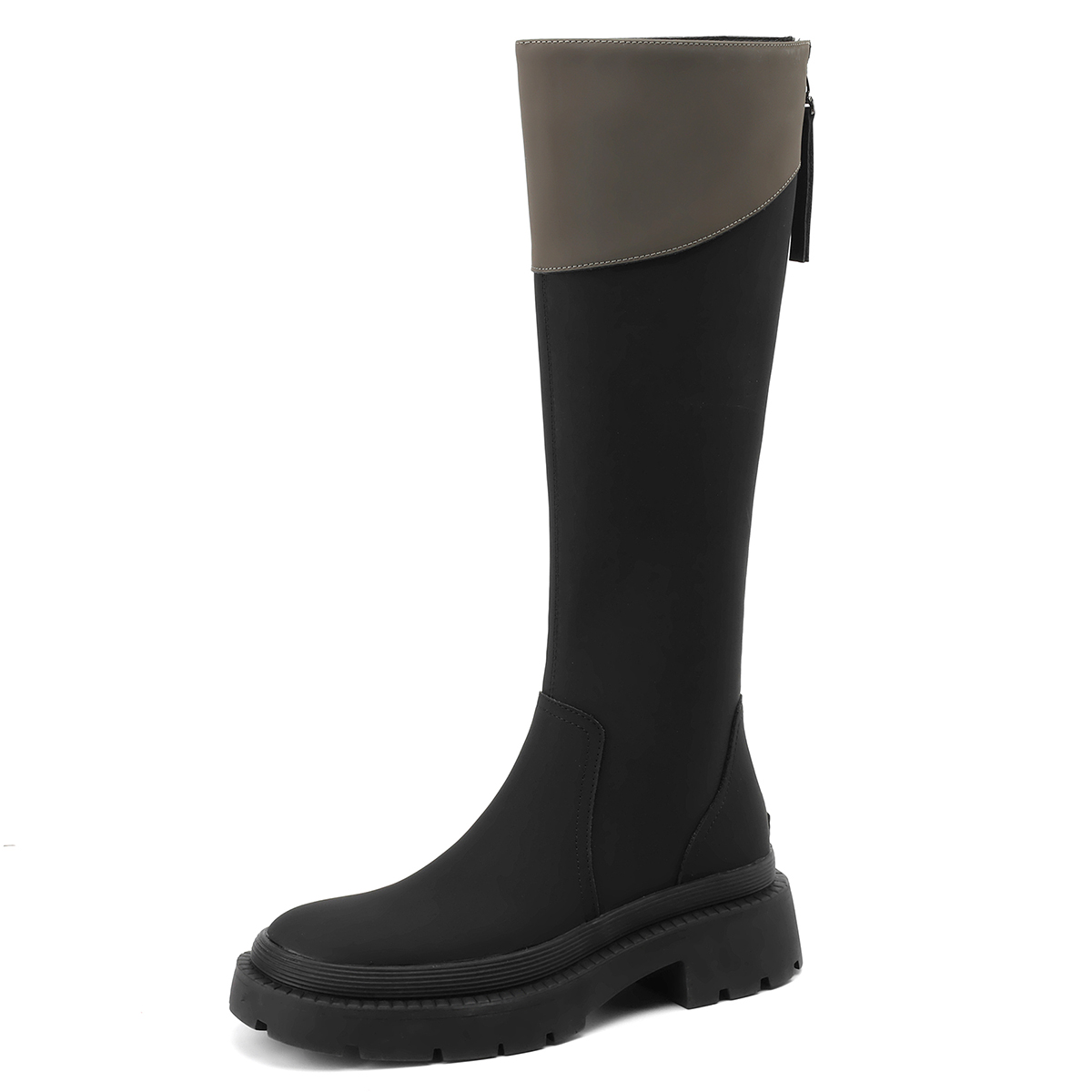 D:FUSE SCANDINAVIA Высокие сапоги женские черные с абрикосовым, цвет Black/Apricot