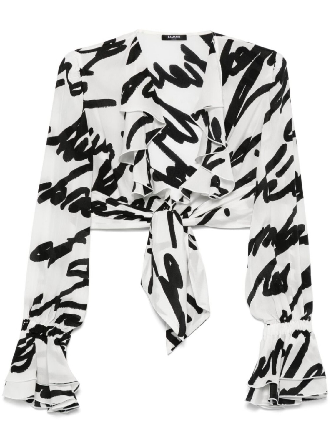 

Блузка Balmain с принтом Love Letter, белый