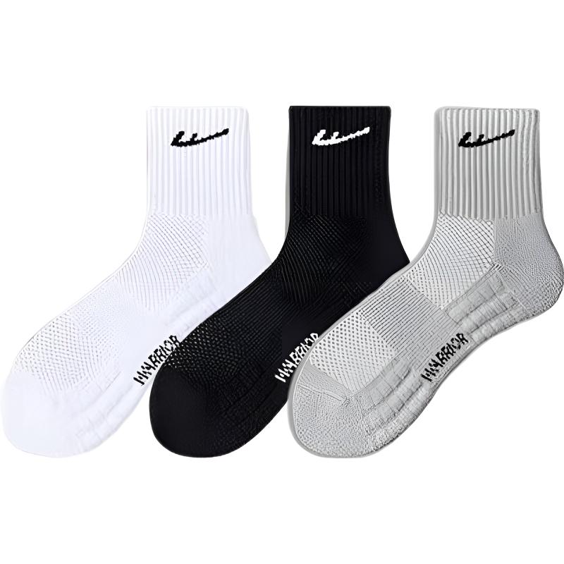 

Унисекс носки Mid Calf WARRIOR, [3 pack]черный 1+белый 1+серый 1