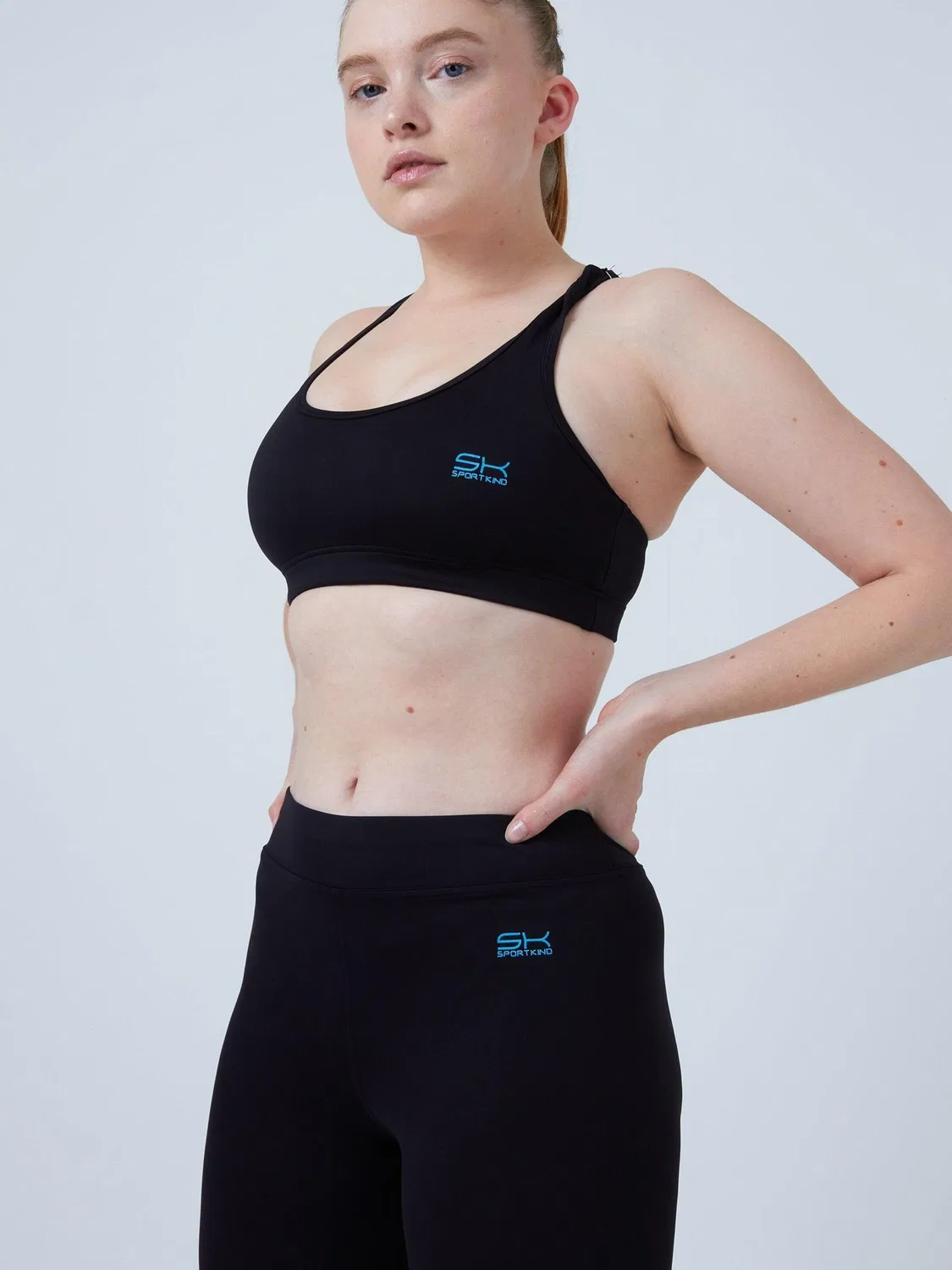 Узкие леггинсы Sportkind 3/4 Sport Leggings черного цвета — фото 3