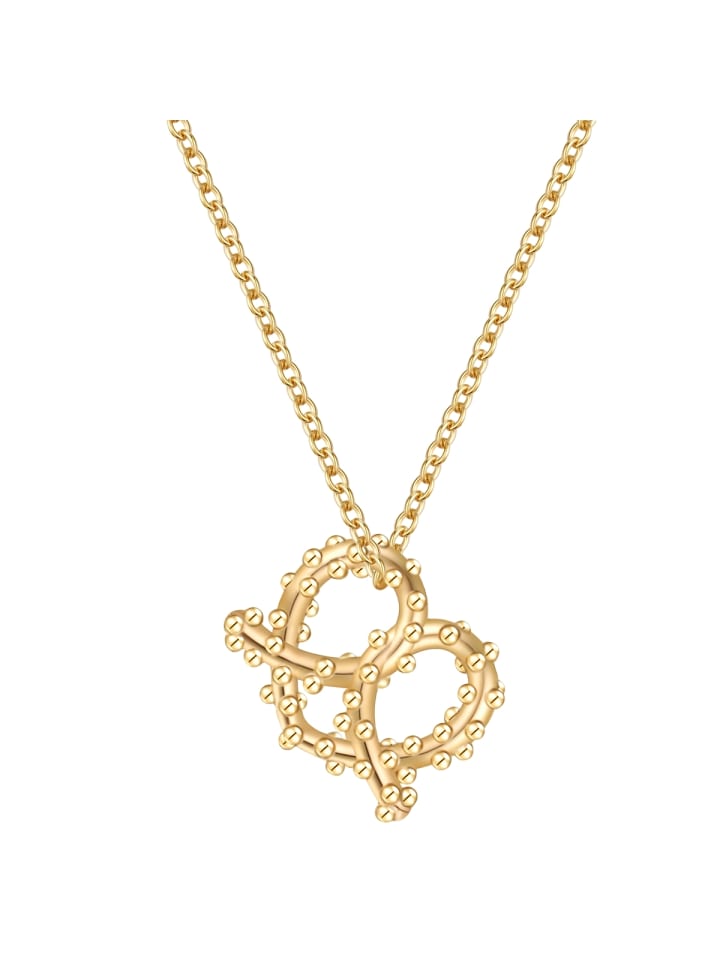 

Glanzstücke München Колье в форме сердца с кренделем из стерлингового серебра с желтым золотом