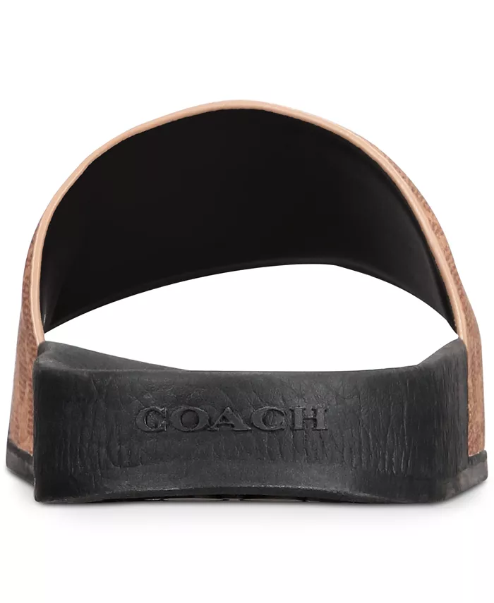 Женские пляжные шлепанцы Udele Sport Pool с открытым носком Coach, загар/бежевый — фото 3