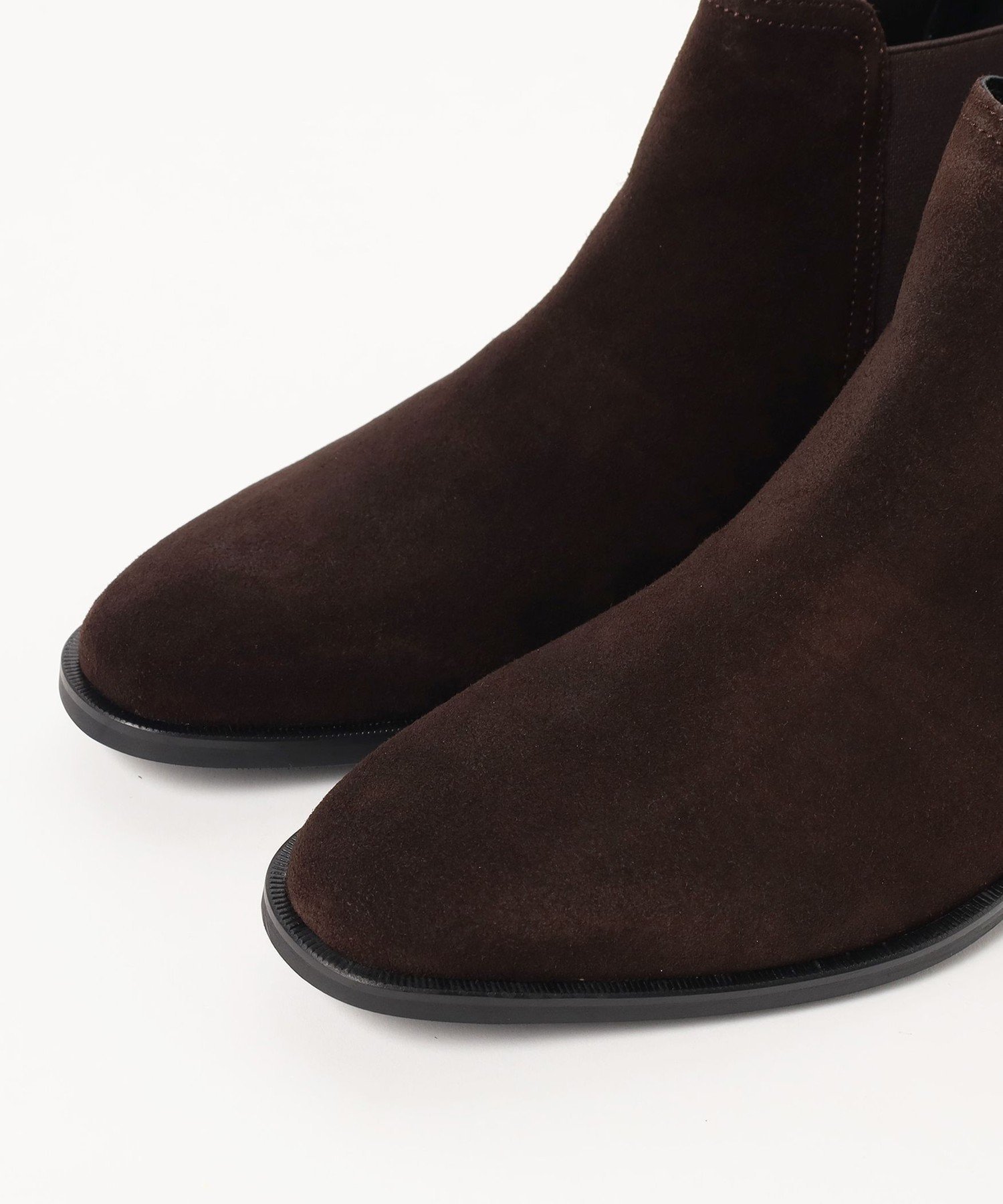 Ботинки с боковыми вставками (25~26,5 см) BEAMS HEART MEN, BROWN_SUEDE — фото 4