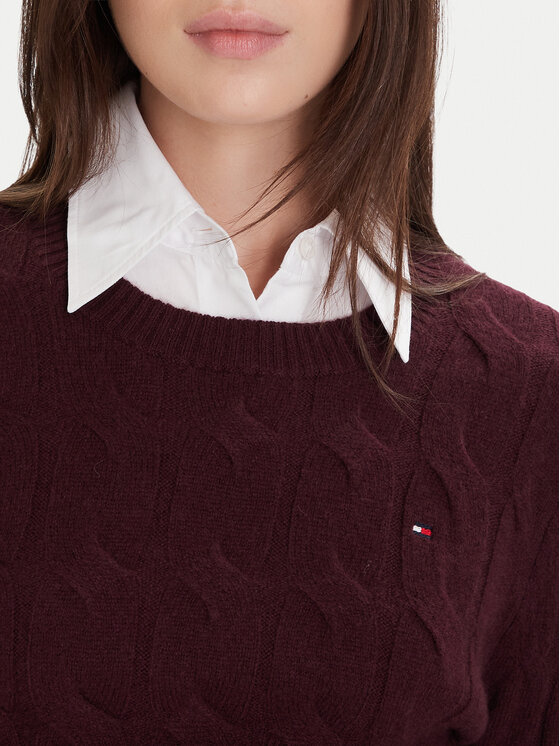 Свитер regular fit WW0WW43586 Tommy Hilfiger, красный — фото 4